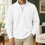 Men's Ribbed Quarter Zip Jumper – Winter Knitwear