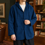 Men's Hooded Jacket with Drawstring – Winter Jacket
