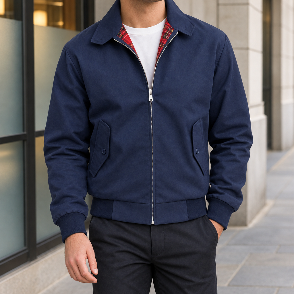 Men's Cotton Blend Harrington Jacket – Winter Jacket
