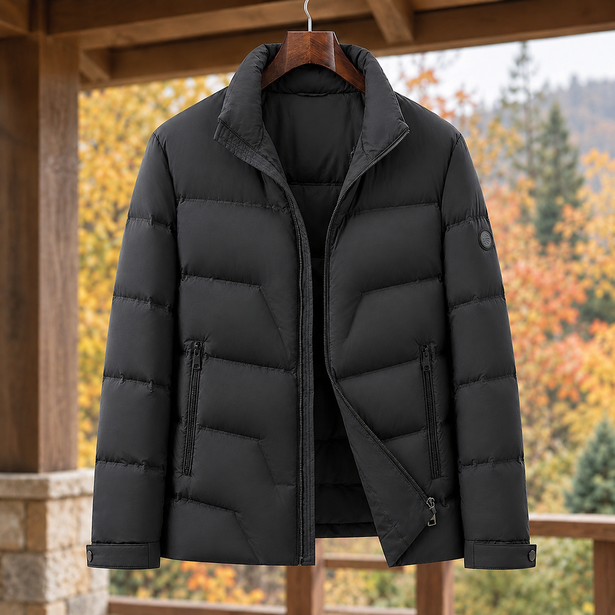 Men's Hooded Puffer Jacket – Padded Winter Coat