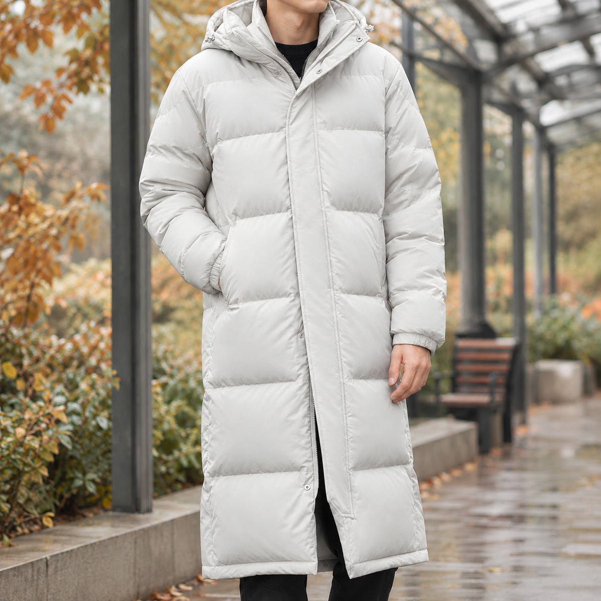 Men's Hooded Puffer Coat – Padded Winter Coat