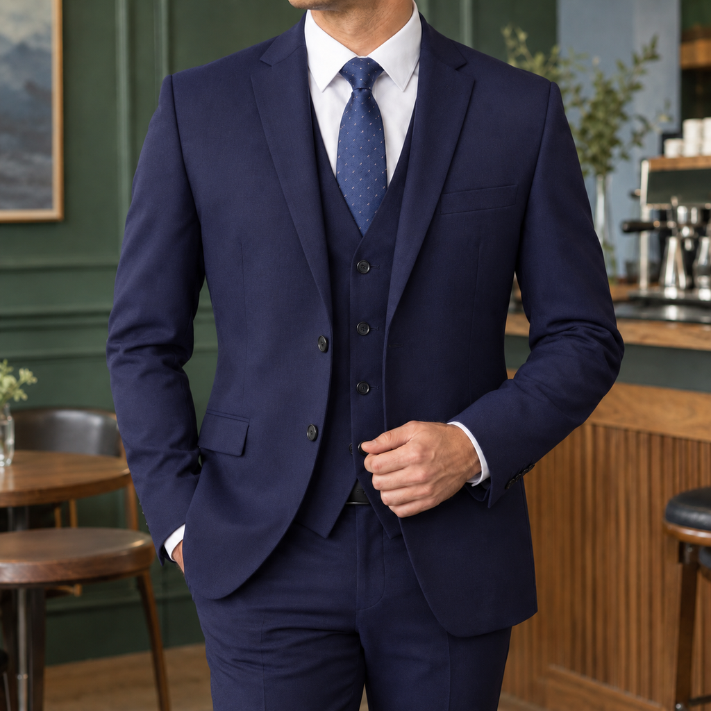 Men's Three Piece Tailored Suit – Wedding Suit
