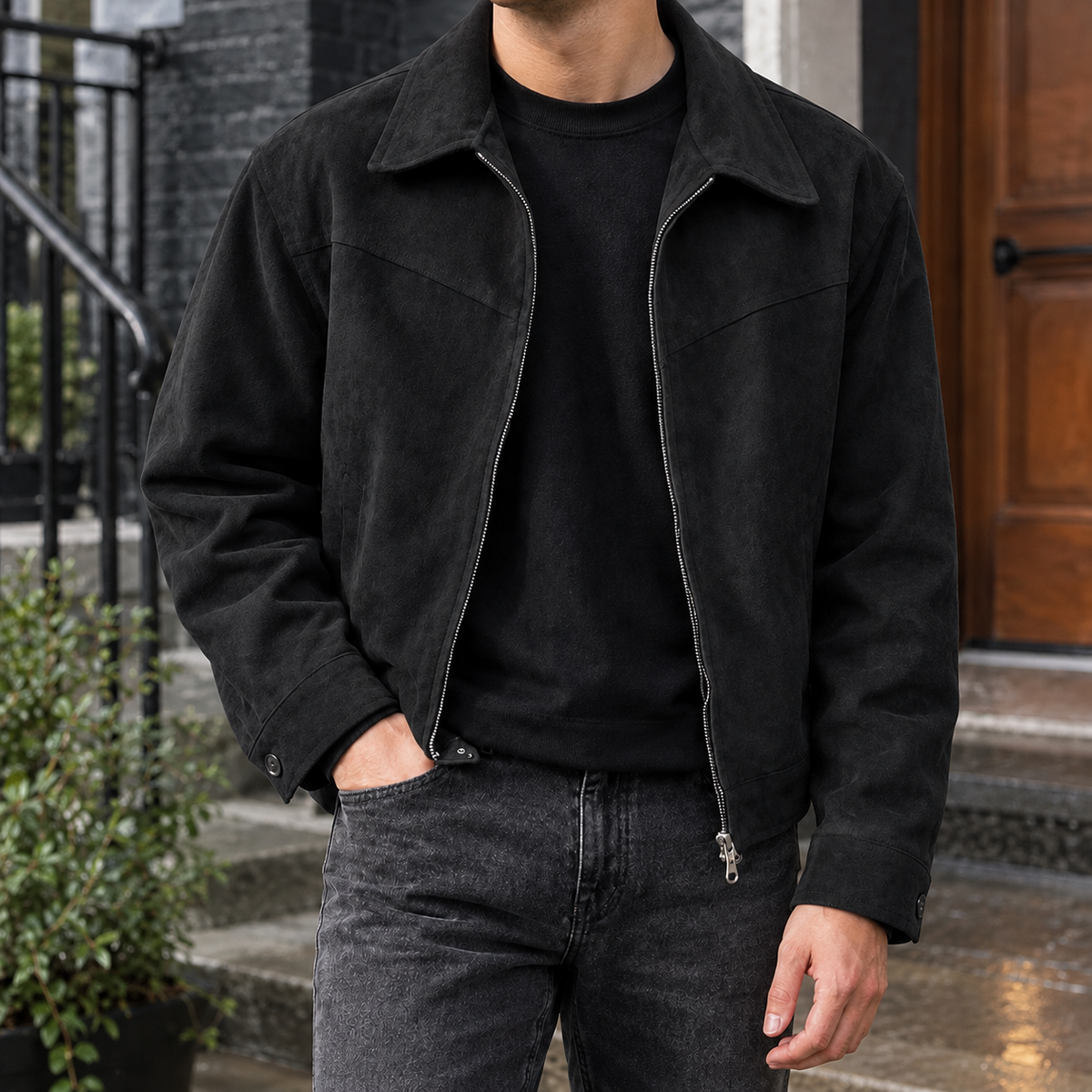 Men's Suede Jacket – Cropped Winter Layer