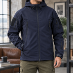 Men's Hooded Tactical Jacket – Soft Woven Winter Jacket