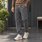 Men's Relaxed Tapered Trousers – Drawstring Waist