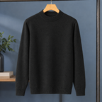 Men's Wool Blend Mock Neck Jumper – Winter Knitwear