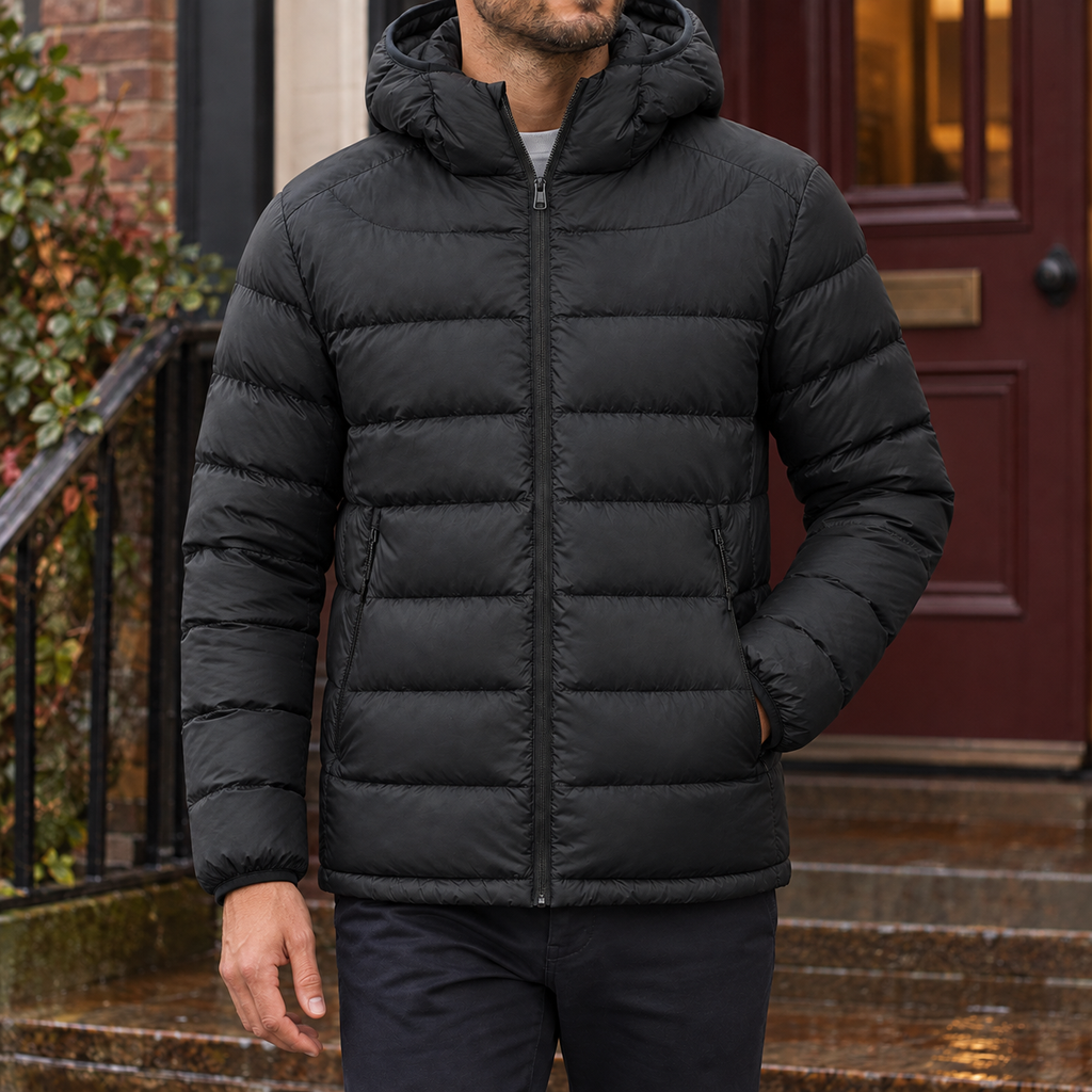 Men's Padded Hooded Jacket – Winter Layer