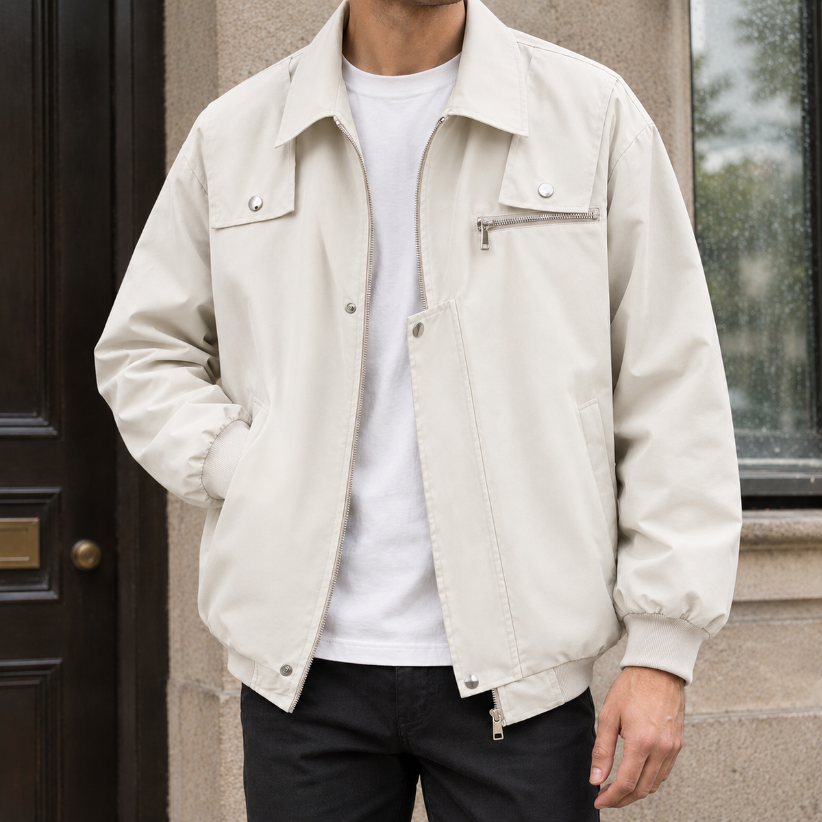Men's Utility Jacket – Soft Woven Winter Jacket