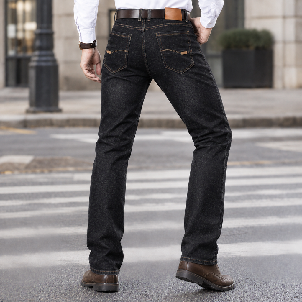 Men's High Rise Straight Leg Jeans – Everyday Stretch Denim