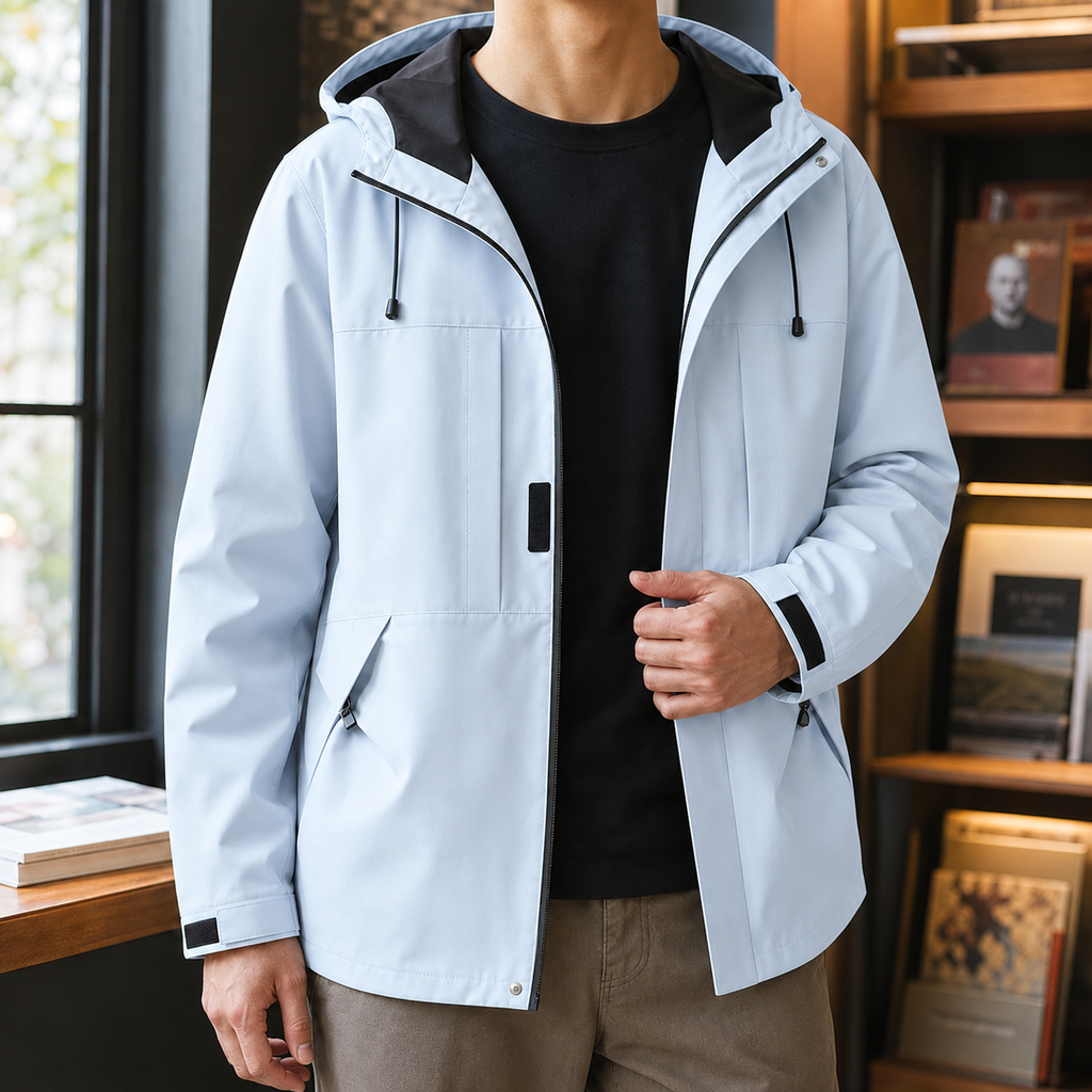 Men's Hooded Windbreaker Jacket – Winter Jacket