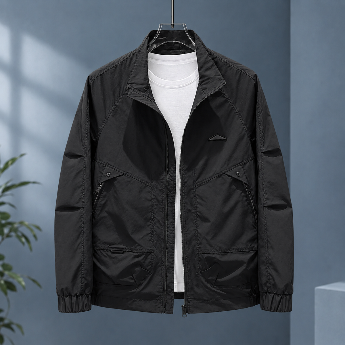 Men's Lightweight Stand Collar Jacket – Relaxed Everyday Jacket