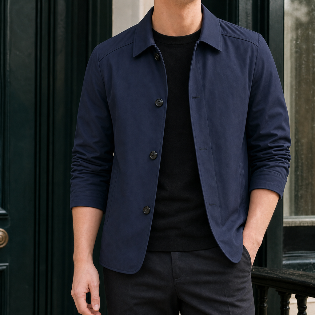 Men's Button Front Overshirt Jacket – Smart Casual Layer