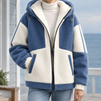 Men's Fleece Jacket with Drawcord Hood – Winter Jacket