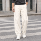 Men's Wide Leg Trousers – Relaxed Drawstring Trousers