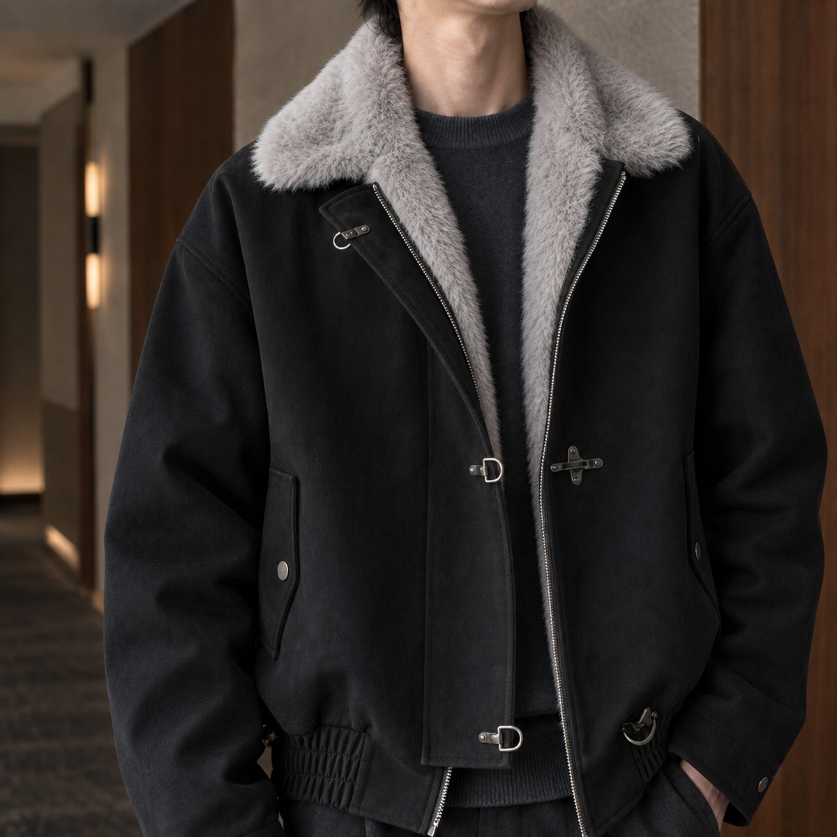 Men's Cotton Buckle Jacket – Winter Jacket