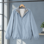 Men's Checked Collar Zip Jacket – Winter Jacket