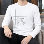 Men's Silk-Touch Crew Neck Top – Long Sleeve Smart Tee
