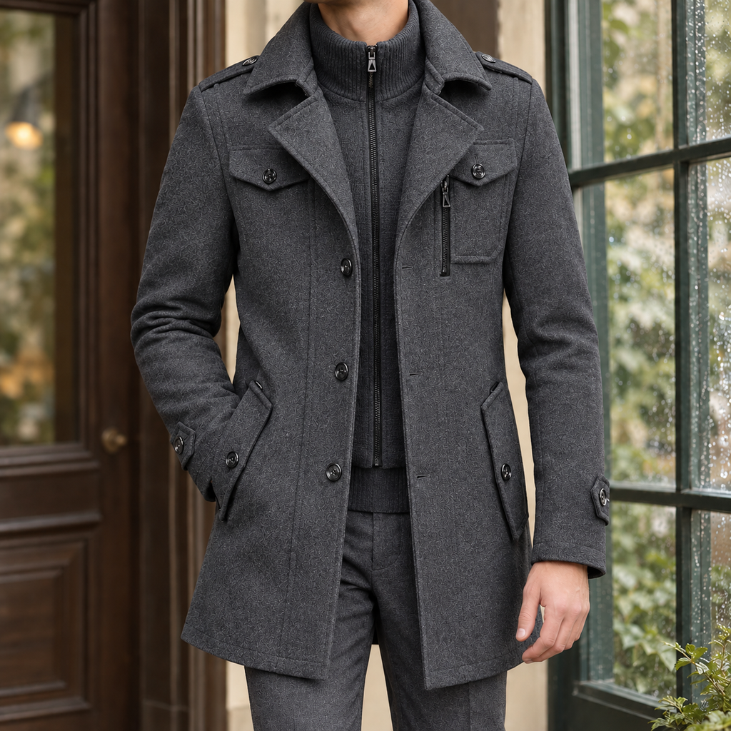 Men's Wool Blend Overcoat – Long Winter Coat