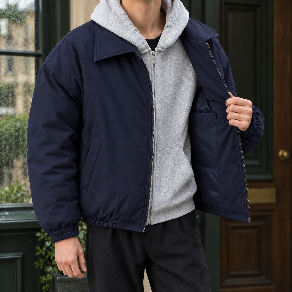 Men's Cotton Padded Puffer Jacket – Winter Coat