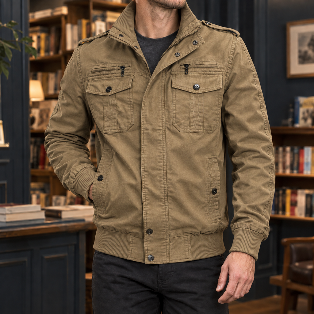 Men's Cotton Blend Utility Jacket – Winter Jacket