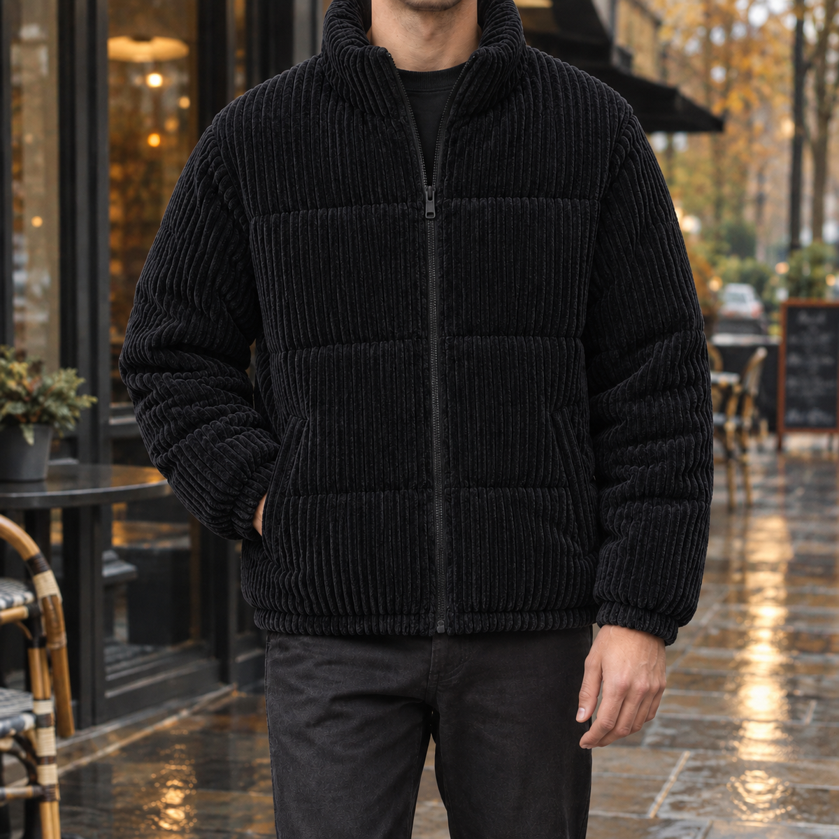 Men's Corduroy Jacket – Padded Winter Jacket