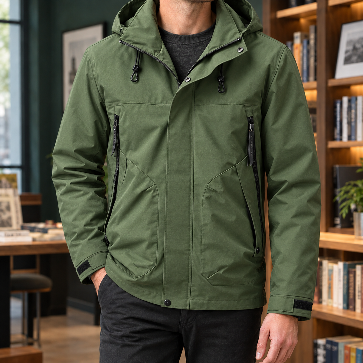 Men's Waterproof Jacket – Hooded Winter Coat