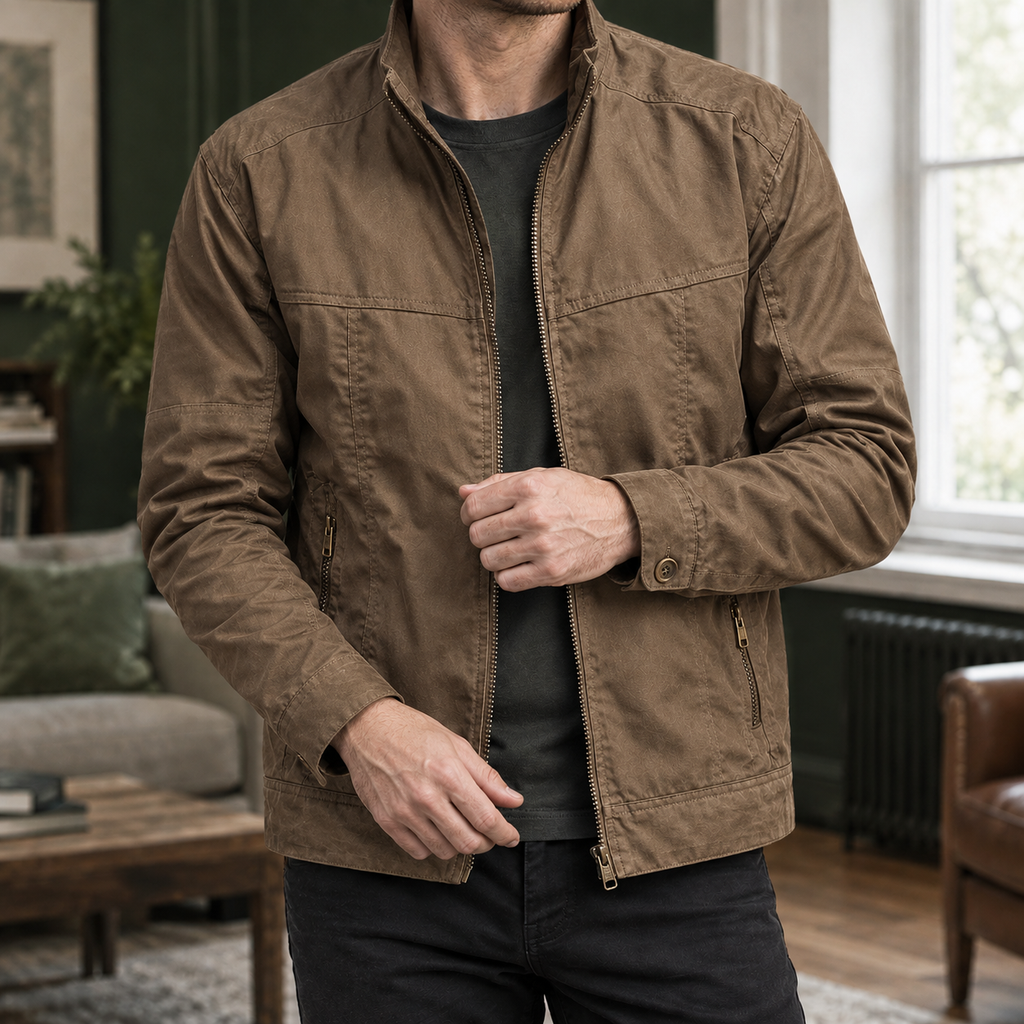 Men's Cotton Blend Utility Jacket – Weekend Jacket