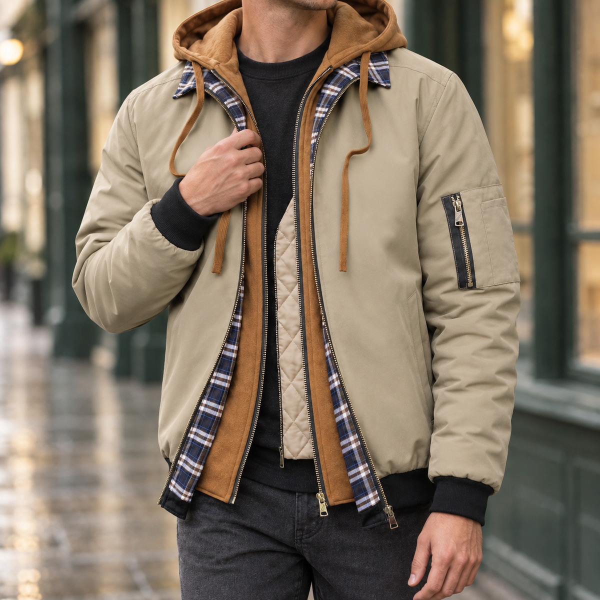 Men's Waterproof Jacket – Hooded Winter Jacket
