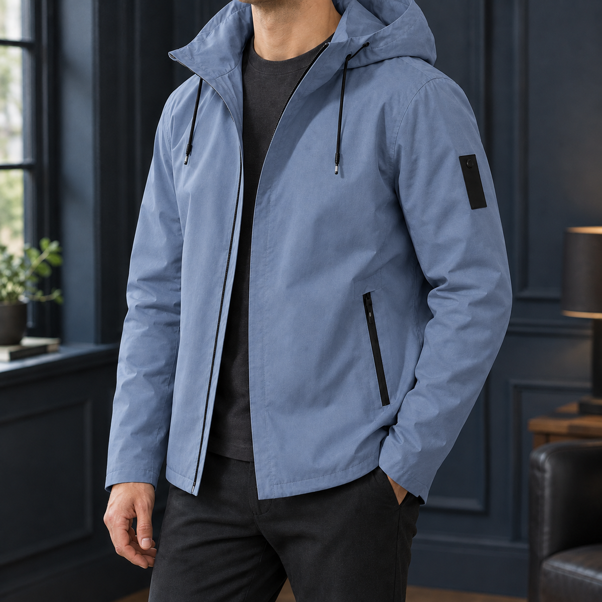 Men's Hooded Jacket – Lightweight Winter Layer
