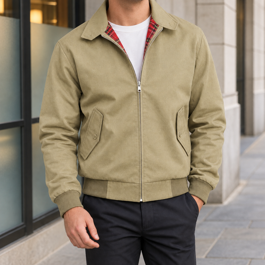Men's Cotton Blend Harrington Jacket – Winter Jacket