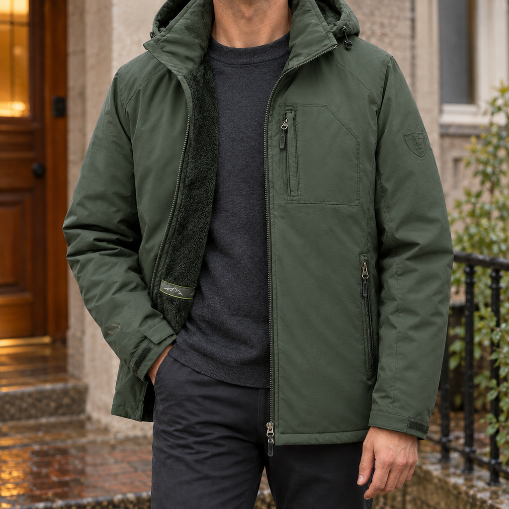 Men's Hooded Fleece Lined Jacket – Winter Jacket