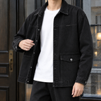 Men's Relaxed Denim Overshirt – Winter Layering Shirt