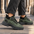 Men's Leather Look Chunky Trainers – Platform Sole Trainers