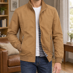 Men's Stand Collar Zip Jacket – Smart Casual Jacket