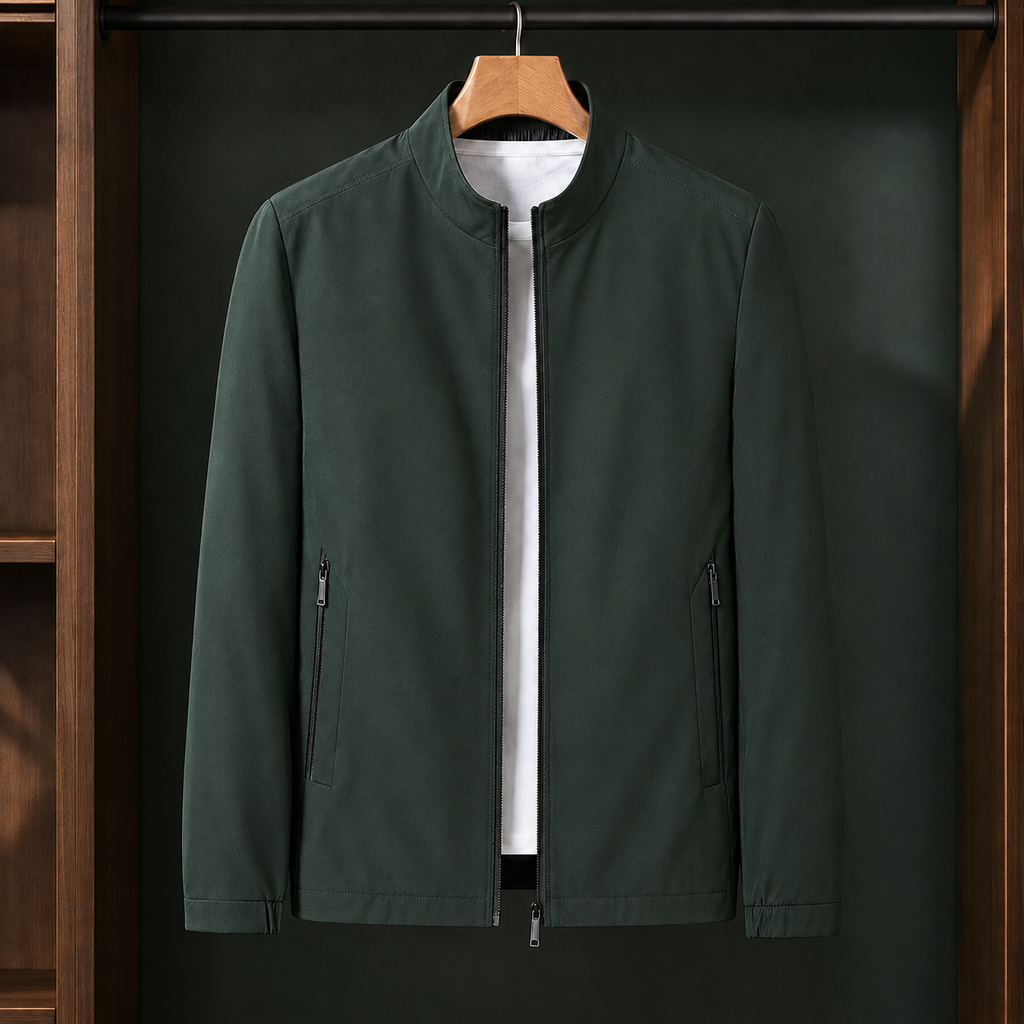 Men's Stand Collar Zip Jacket – Winter Jacket