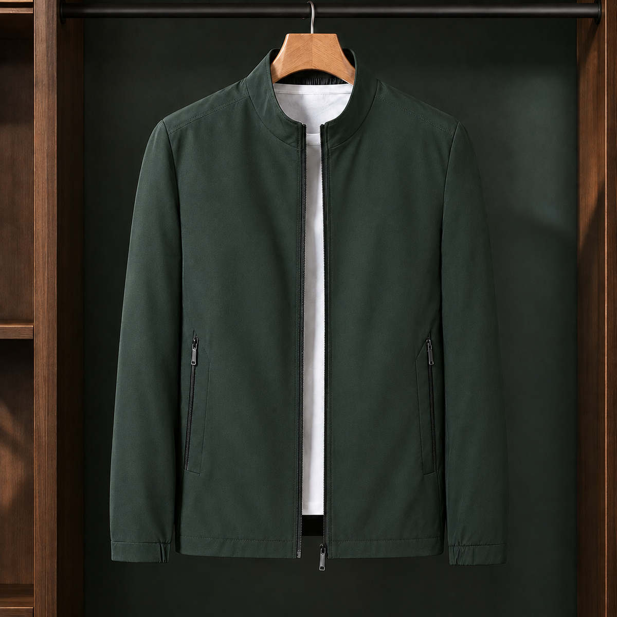 Men's Stand Collar Zip Jacket – Winter Jacket
