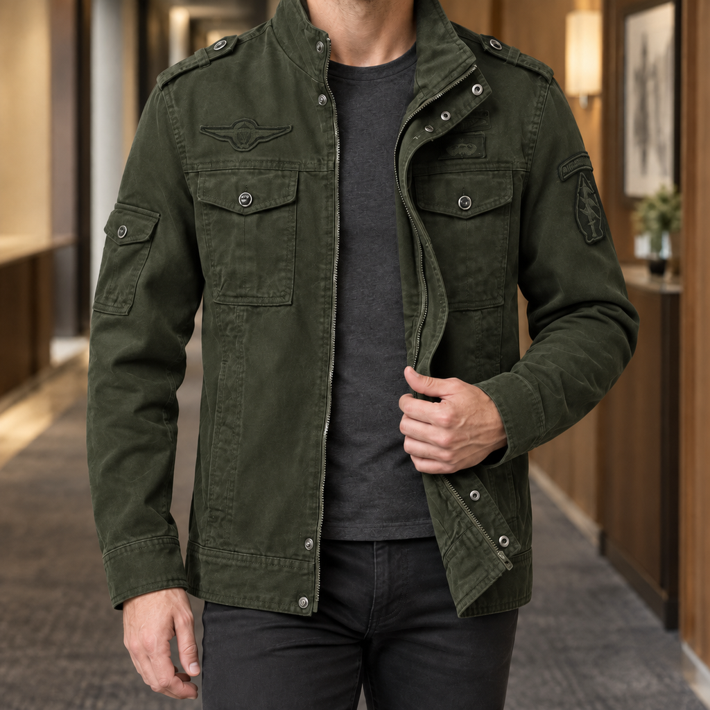 Men's Military Style Jacket – Utility Jacket for Weekends