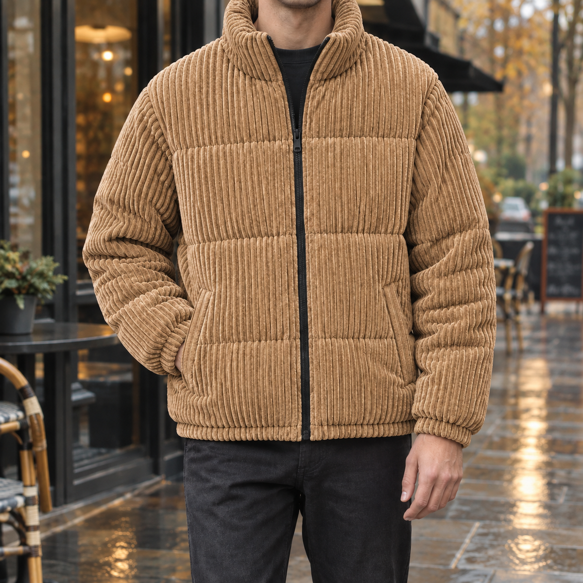 Men's Corduroy Jacket – Padded Winter Jacket