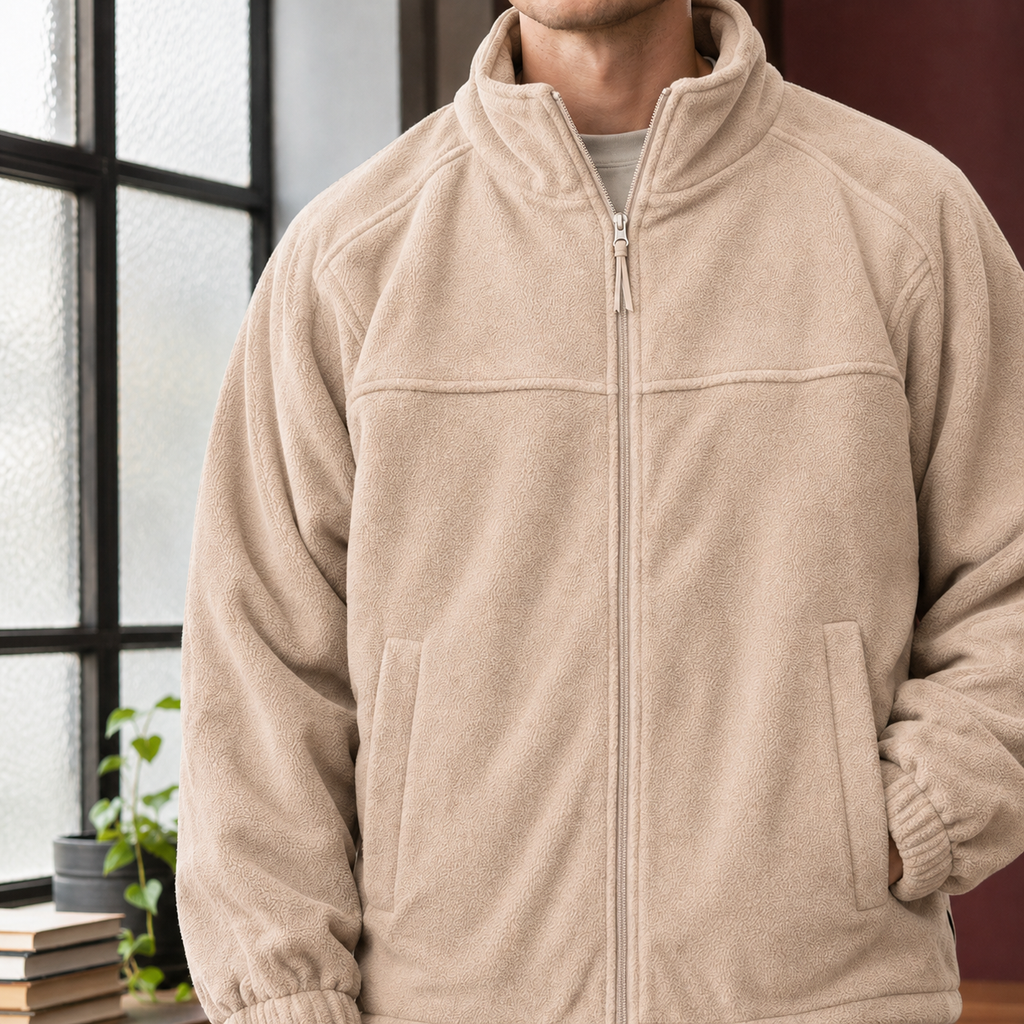 Men's Fleece Jacket – Full Zip Winter Jacket