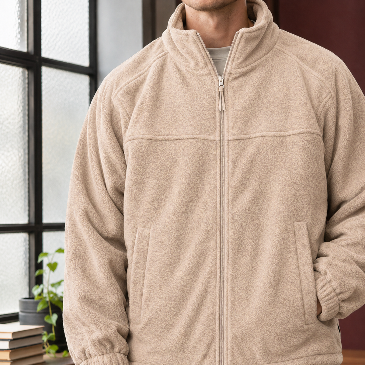 Men's Fleece Jacket – Full Zip Winter Jacket
