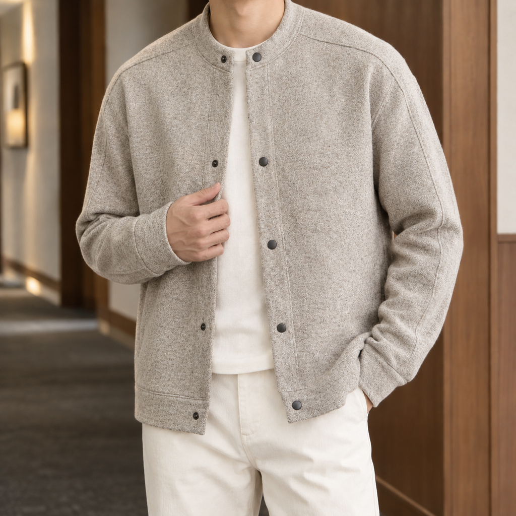 Men's Wool Blend Baseball Jacket – Winter Jacket