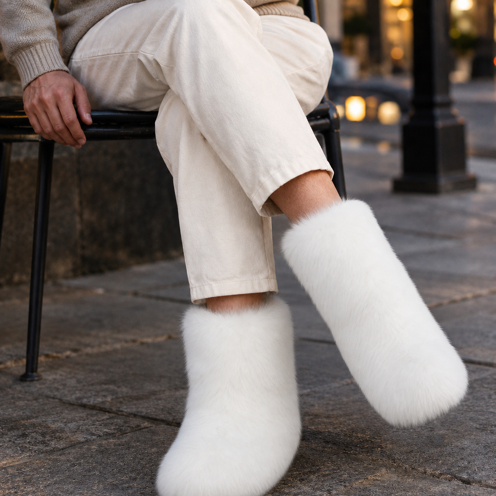 Men's Plush Lined Slip-On Boots – Warm Winter Boots