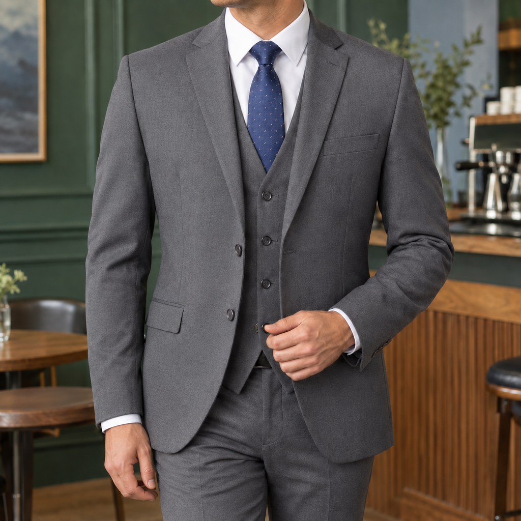Men's Three Piece Tailored Suit – Wedding Suit