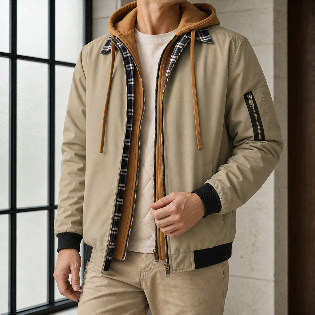 Men's Quilted Hooded Jacket – Winter Jacket