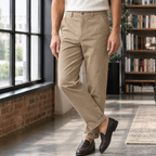 Men's Cotton Blend Straight Leg Trousers – Everyday Workwear Trousers
