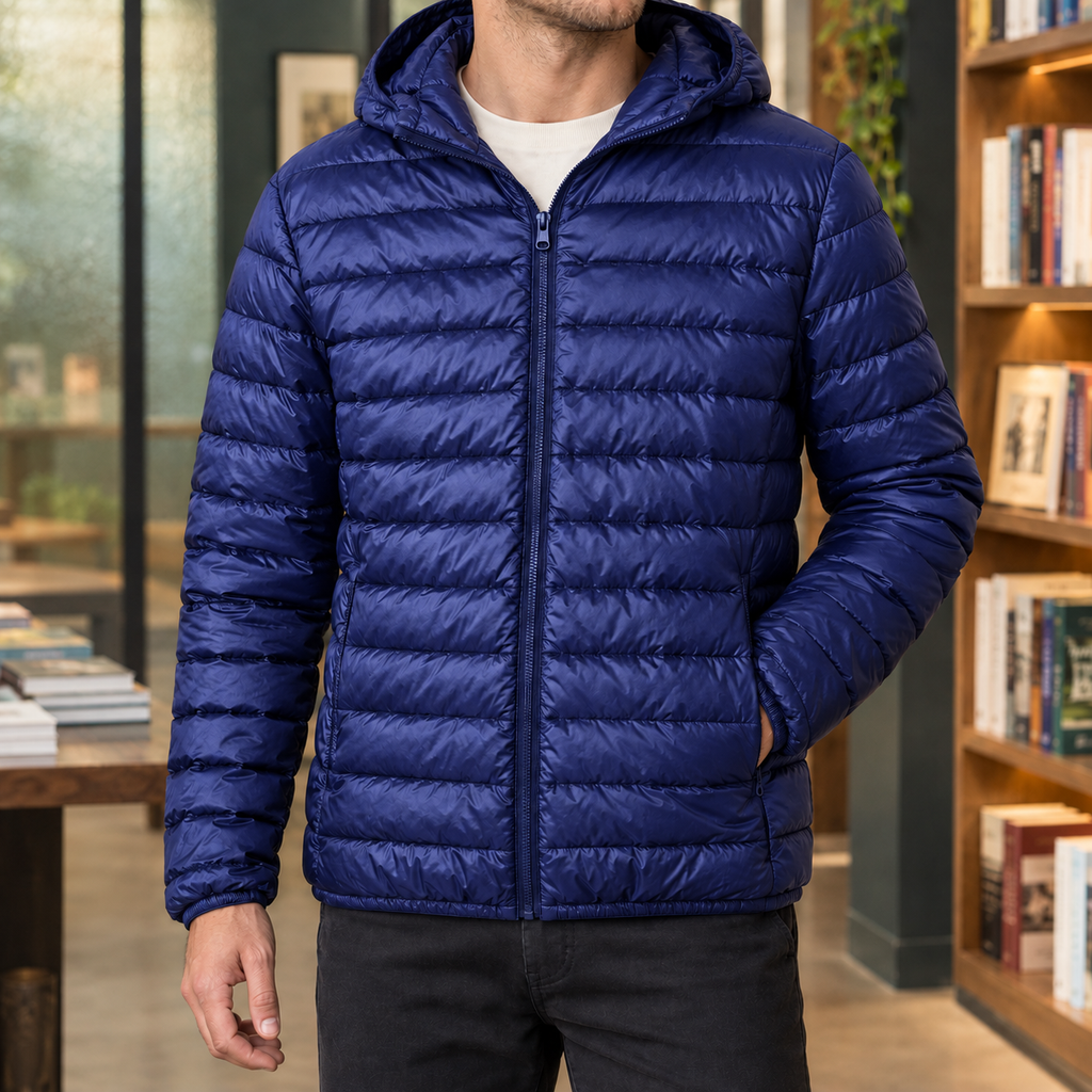 Men's Hooded Down Puffer Jacket – Winter Jacket