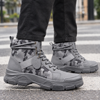 Men's Camouflage Lace-Up Boots – Chunky Lug Sole