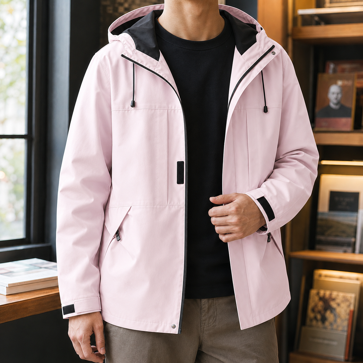 Men's Hooded Windbreaker Jacket – Winter Jacket