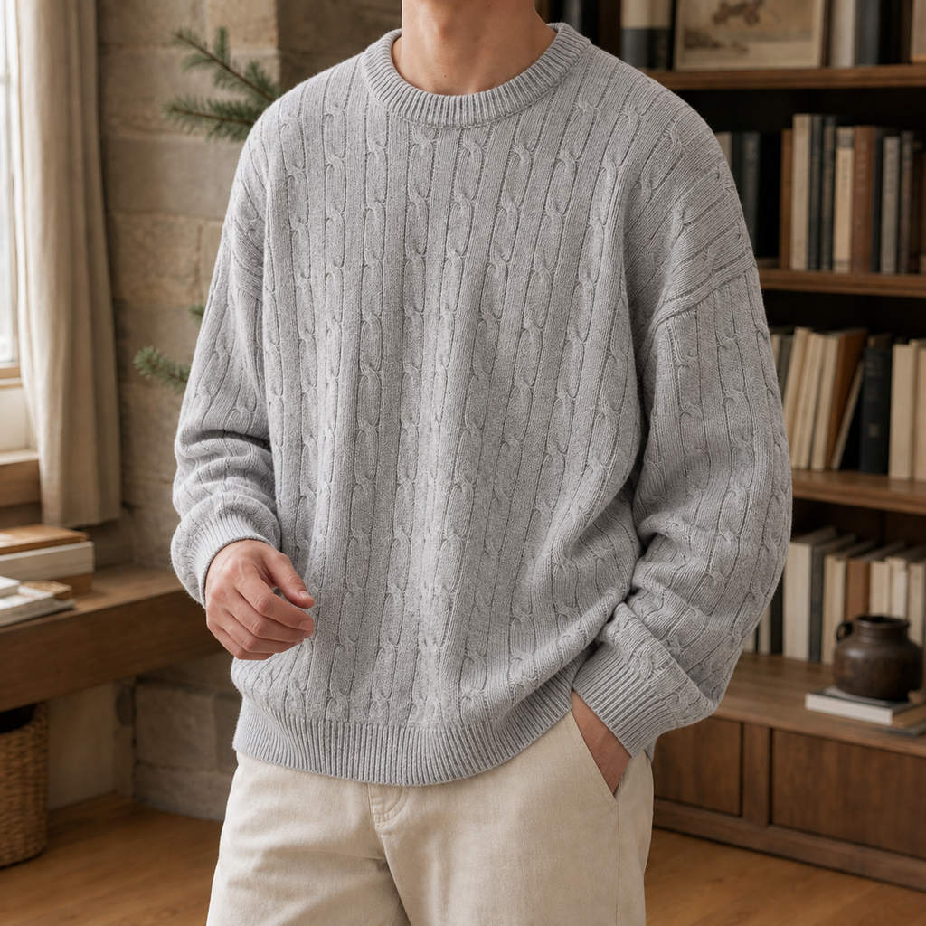 Men's Cable Knit Jumper – Cosy Winter Knitwear