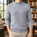 Men's Wool Blend Mock Neck Jumper – Winter Knitwear